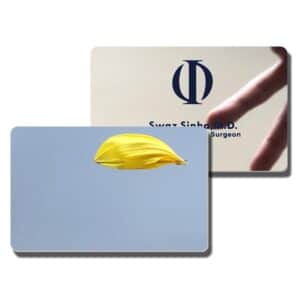 examples of rfid mirror smart cards with additional printing on mirror surface