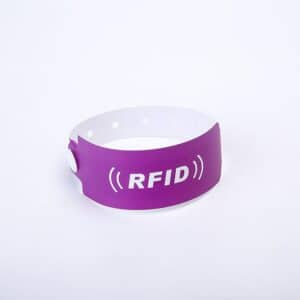 front view of disposable rfid paper wristband